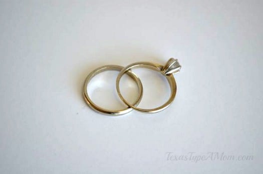 Wedding ring on a string