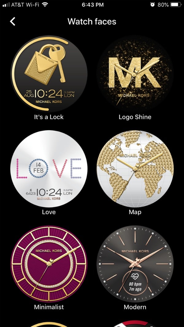micheal kors smart watch app
