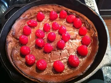 Nutella + Raspberry Chocolate Dutch Baby