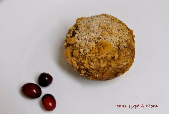Cranberry Muffins with Crumble Topping