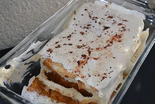 Low Fat Tiramisu in Pan