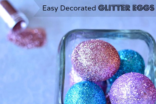 Easter decorations don't have to be expensive. An easy, yet thrifty tutorial on How to Make Glitter Decorated Easter Eggs.