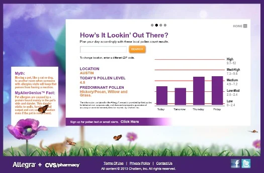 allegra pollen alerts