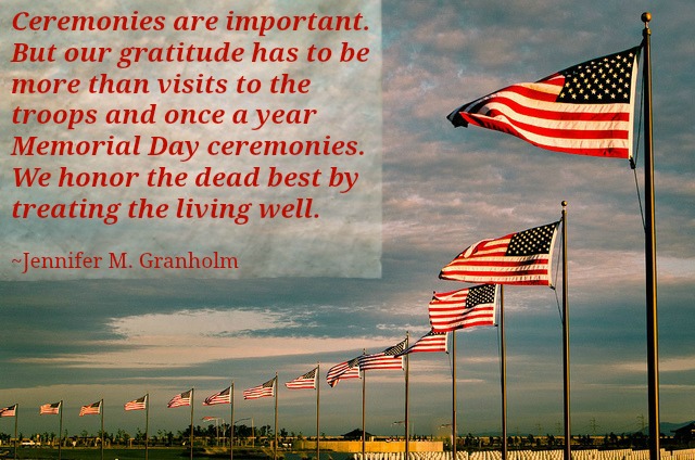 Memorial Day quote and saying about honoring the living