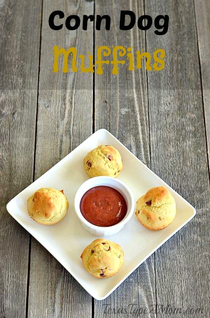 corn dogs muffins with ketchup