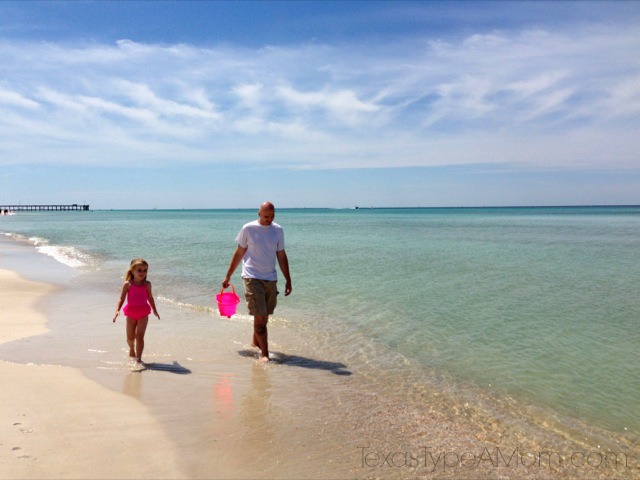 Family Walking on the Gulf Coast