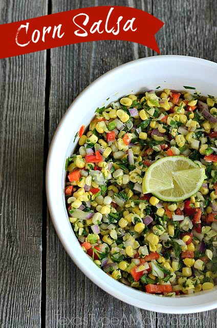 Enjoy all the fresh flavors of summer with this easy corn salsa recipe. Deviate from your usual salsa and savor the unique consistency and fresh flavors! #cornsalsa #salsa #texmex #sidedish #appetizer #corn #cornsalad