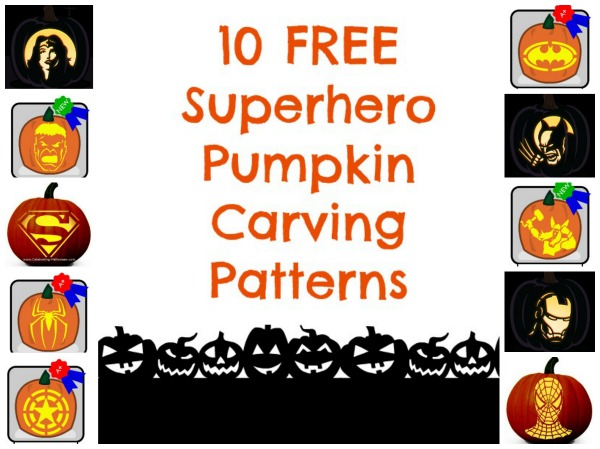 Start prepping for Halloween with these 10 Free Superhero Pumpkin Carving Patterns! 