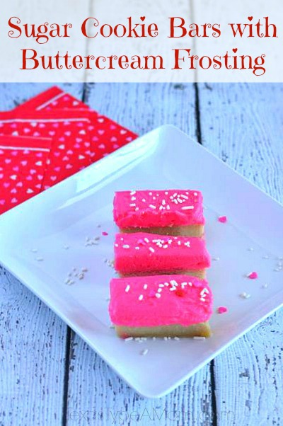 Sugar Cookie Bars with Buttercream Frosting Recipe
