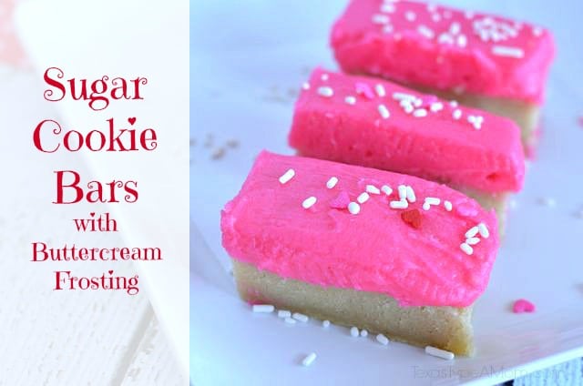 Sugar Cookie Bars with Buttercream Frosting #Recipe #Dessert