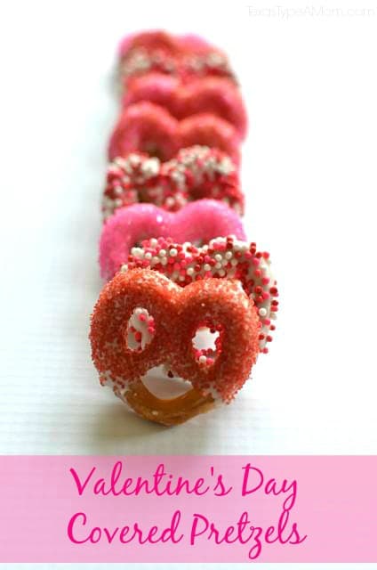 Valentine's Day Covered Pretzels recipe. Fun and delicious kid-friendly recipe that adults can enjoy too!
