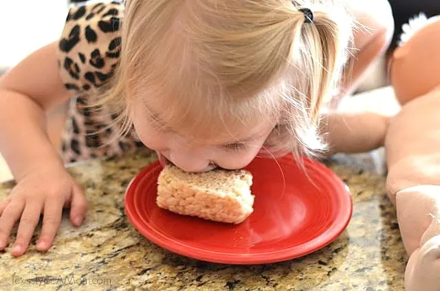 Cupcake Eating Milky Way Simply Caramel Rice Krispie Treat #shop #EatMoreBites