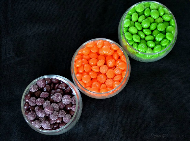 Halloween Candy Jar Skittle Sorting 