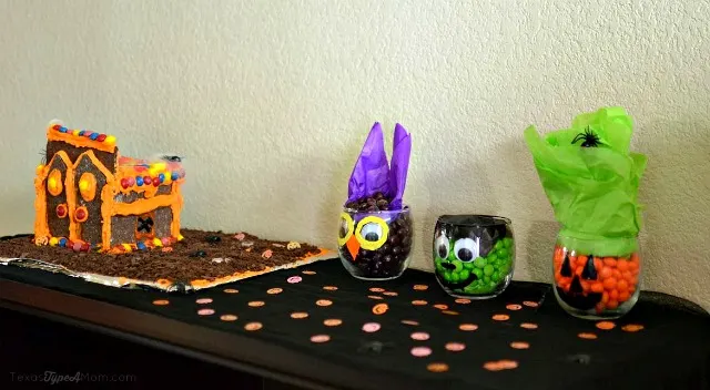 Halloween Haunted House and DIY Candy Filled Jars 
