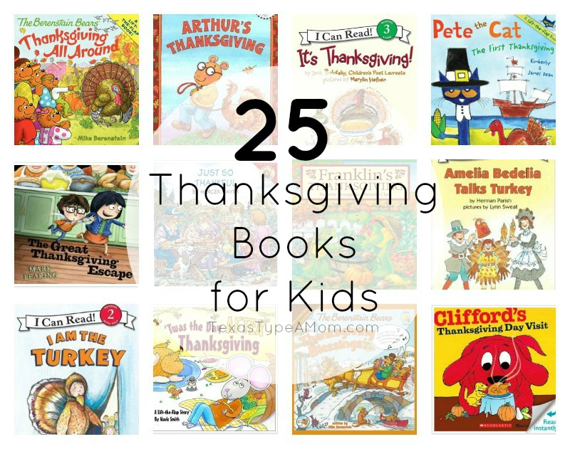 As we head into the Thanksgiving season, teach your family it's not just about turkey with these 25 Thanksgiving Books for Kids! #thanksgiving #thanksgivingbooks #booksforkids #holidaybooksforkids #thanksgivingbooksforkids 