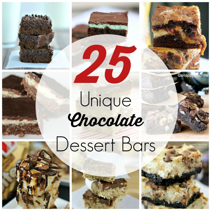 Chocolate is always a good idea, but it's time to mix things up. These 25 Unique Chocolate Dessert Bars are the perfect chocolate dessert recipes when you're craving something different yet equally delicious!