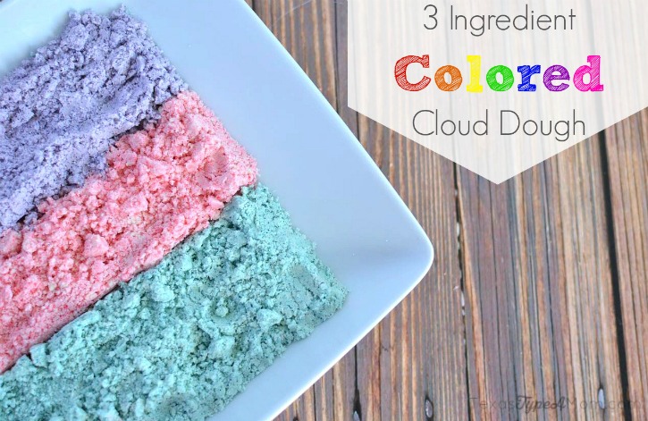 3 Ingredient Colored Cloud Dough Recipe 