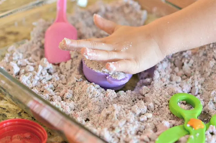 Cupcake and Cloud Dough Patting 