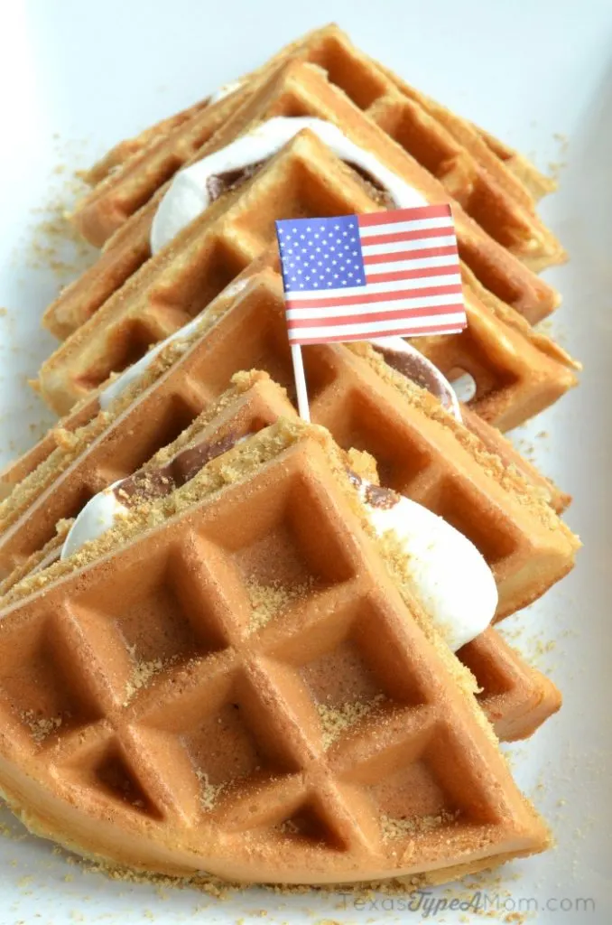 How to Make S'mores Waffles Recipe for Fourth of July