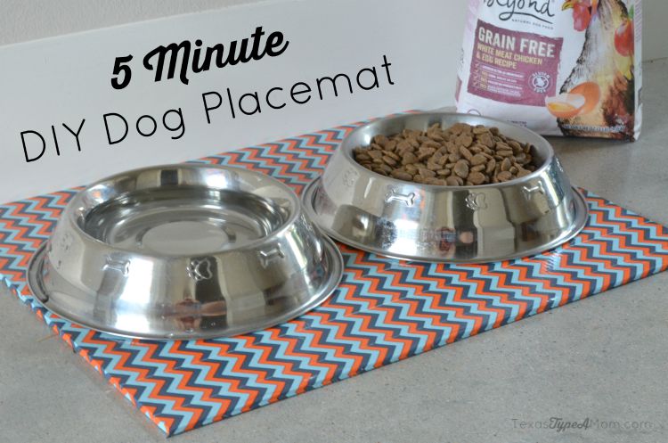 5 Minute DIY Dog Placemat #PetsLoveBeyond #ad