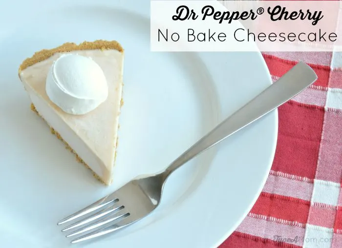 Entertaining this summer? Don't turn on the oven. Try this easy dessert instead - 6 Ingredient Dr Pepper Cherry No Bake Cheesecake recipe!