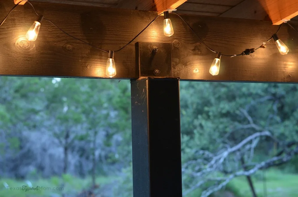 Hang Lights on Patio #ProjectAmazing #ad