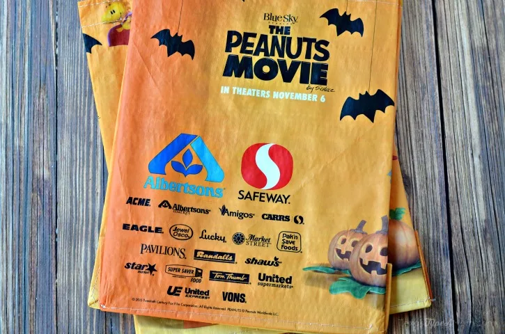 Back of Peanut Trick or Treating Bags
