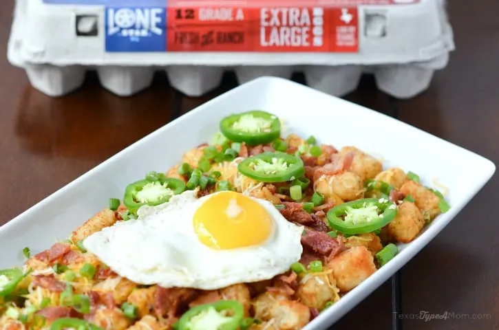 Easy Totchos Recipe with Lonestar Eggs 