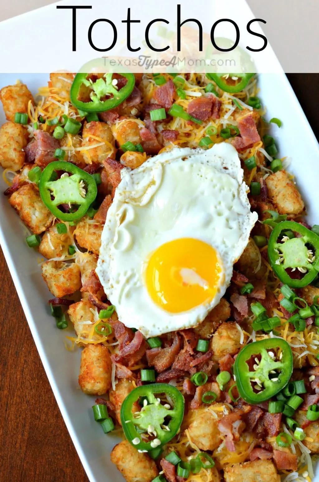 Easy Totchos Recipe with Bacon...where Tater Tots Meet Nachos #LonestarEggs #ad