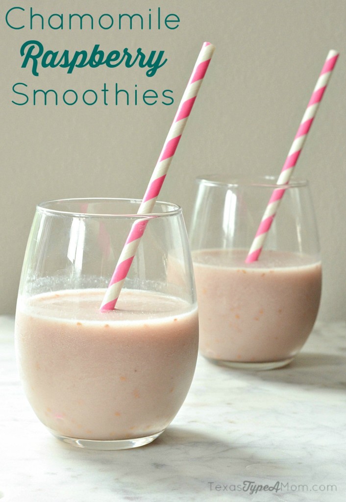 Chamomile Raspberry Smoothies Labeled