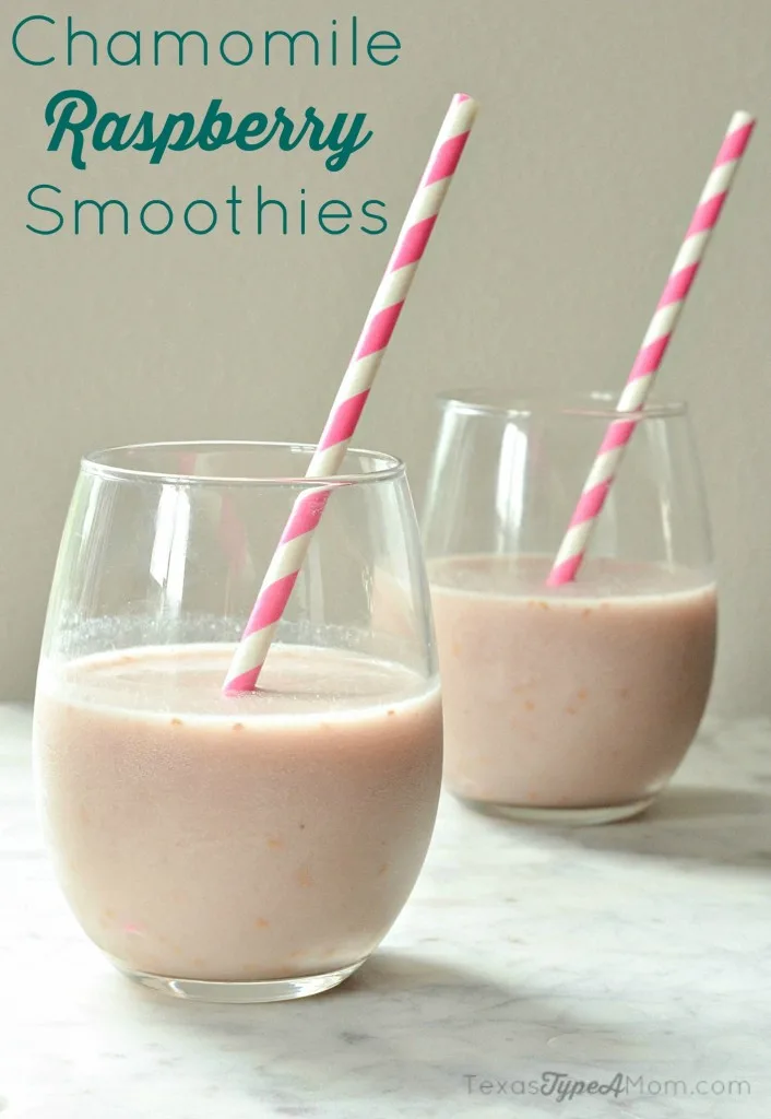 Chamomile Raspberry Smoothies Labeled