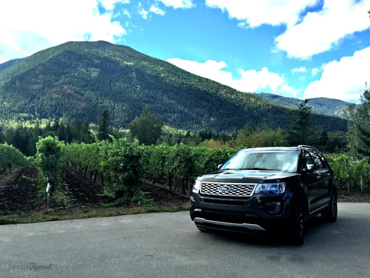 Ford Explorer in a Vineyard in Canada