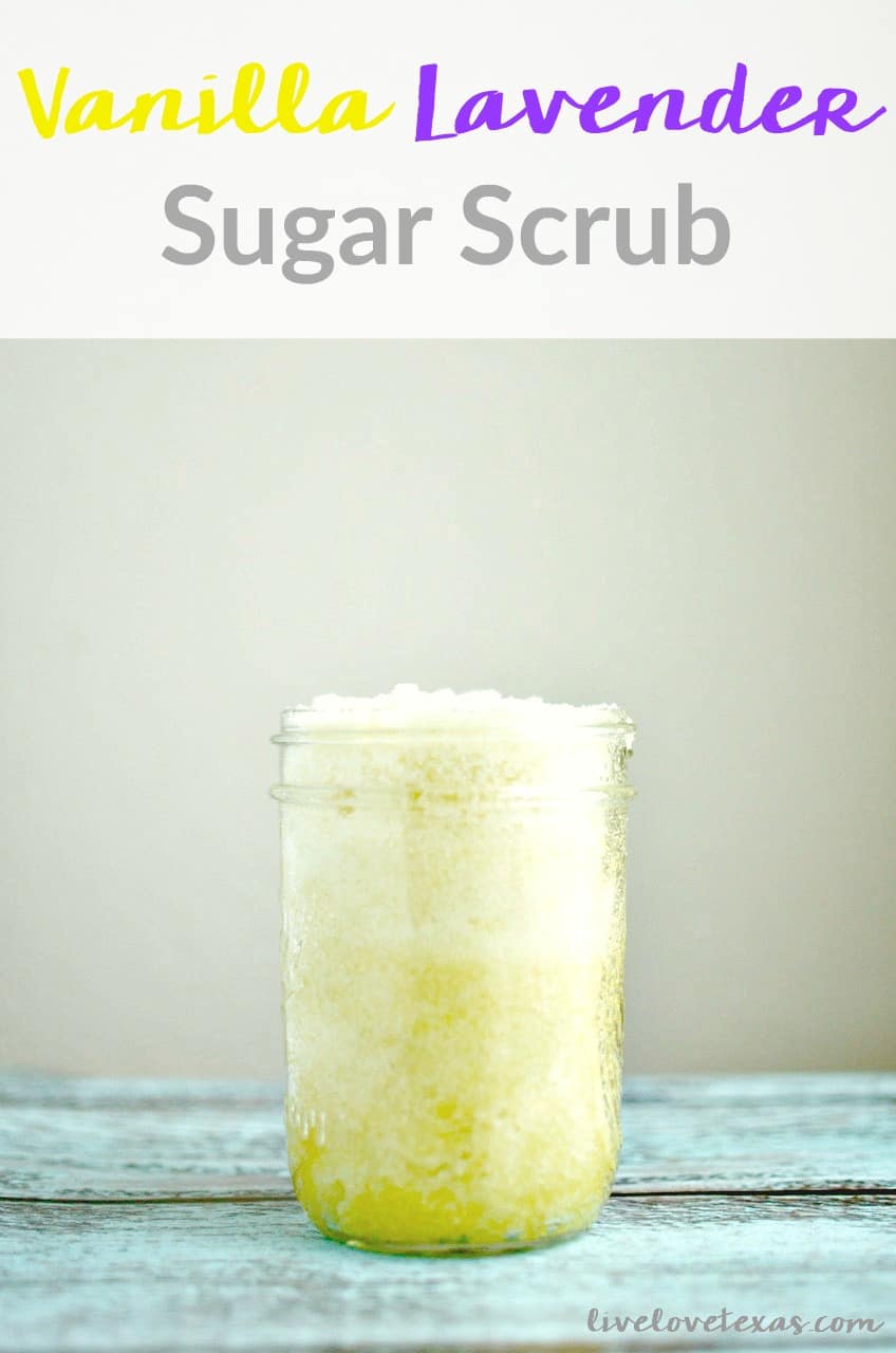 Get ready for warm weather and baring a little skin with this simple, DIY vanilla lavender sugar scrub recipe using everyday ingredients!