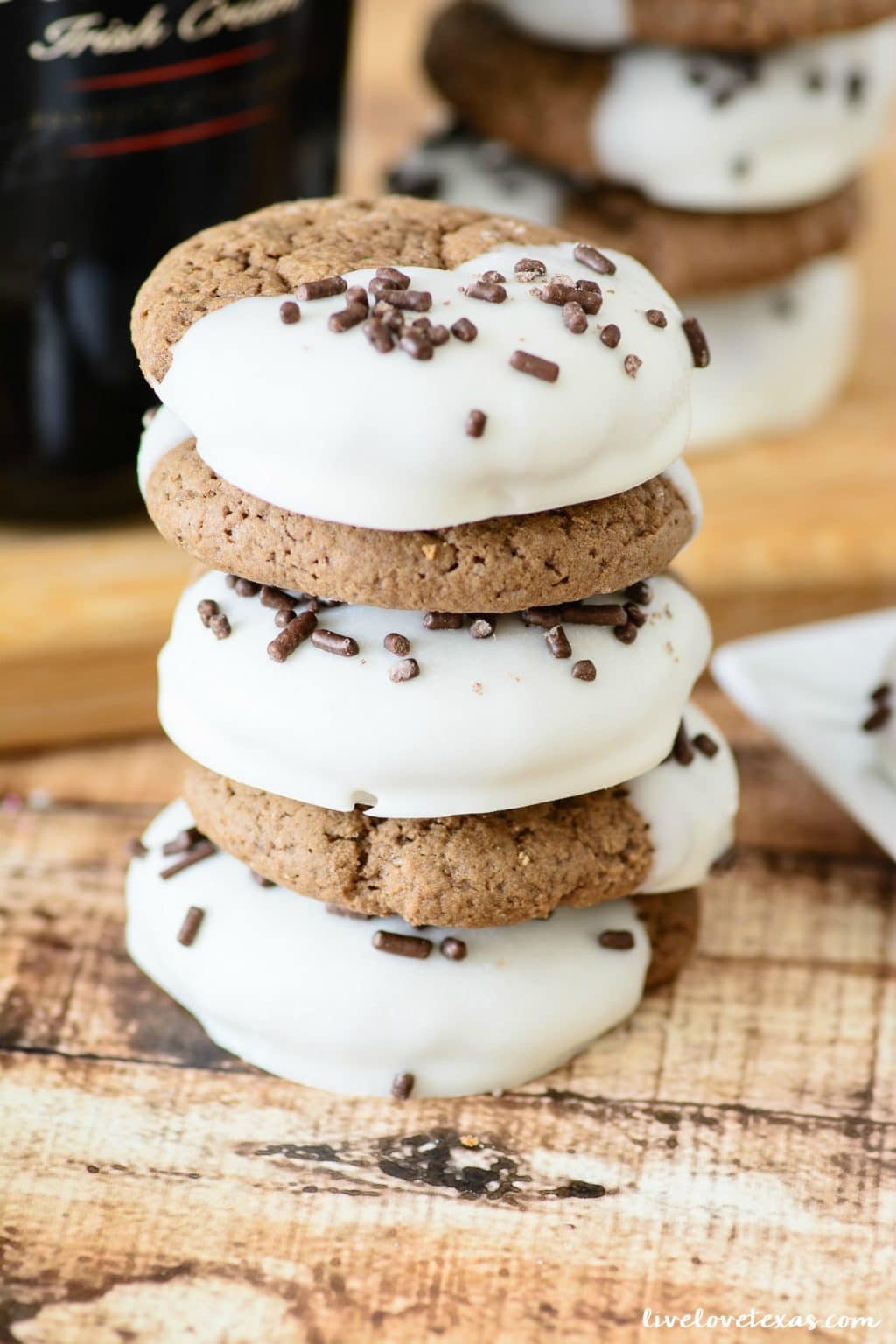 Bailey's Irish Cream Cookie Recipe: Half Dipped Chocolate Cookies