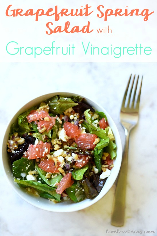 Grapefruit Spring Salad Recipe with Grapefruit Vinaigrette Dressing Recipe