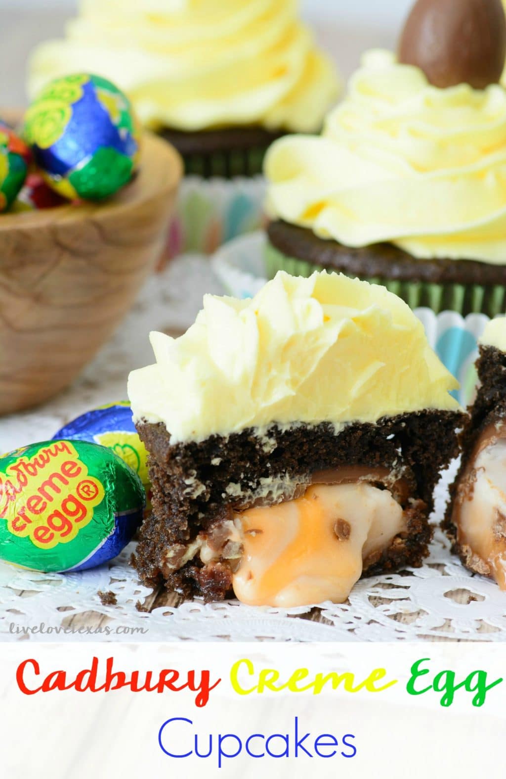 Cadbury Creme Egg Cupcakes Recipe + Buttercream Frosting