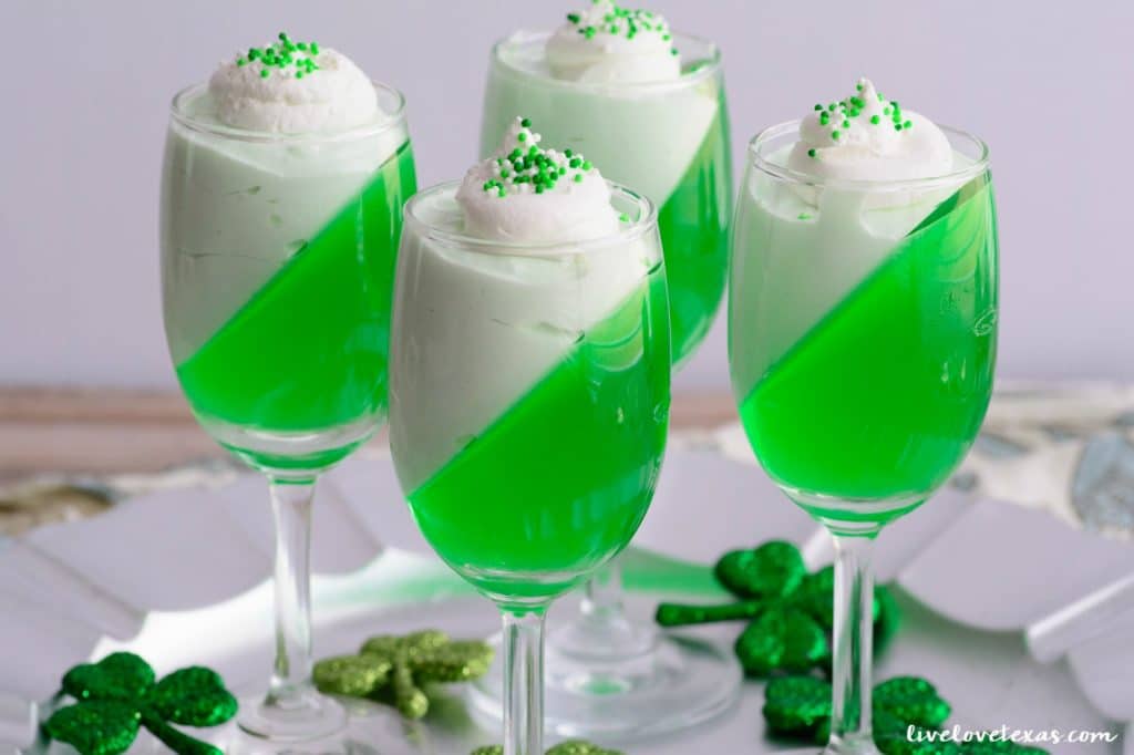St. Patrick's Day Jello Parfait Cups 