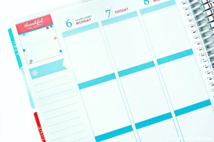 Erin Condren Life Planner Review Inside Left Planning Page