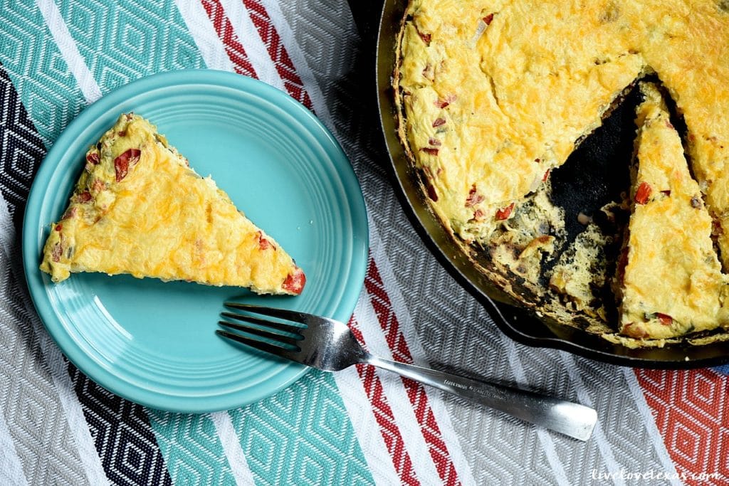 Try this Southwestern Cast Iron Skillet Frittata and surprise mom for Mother's Day, her birthday, or any other day! 