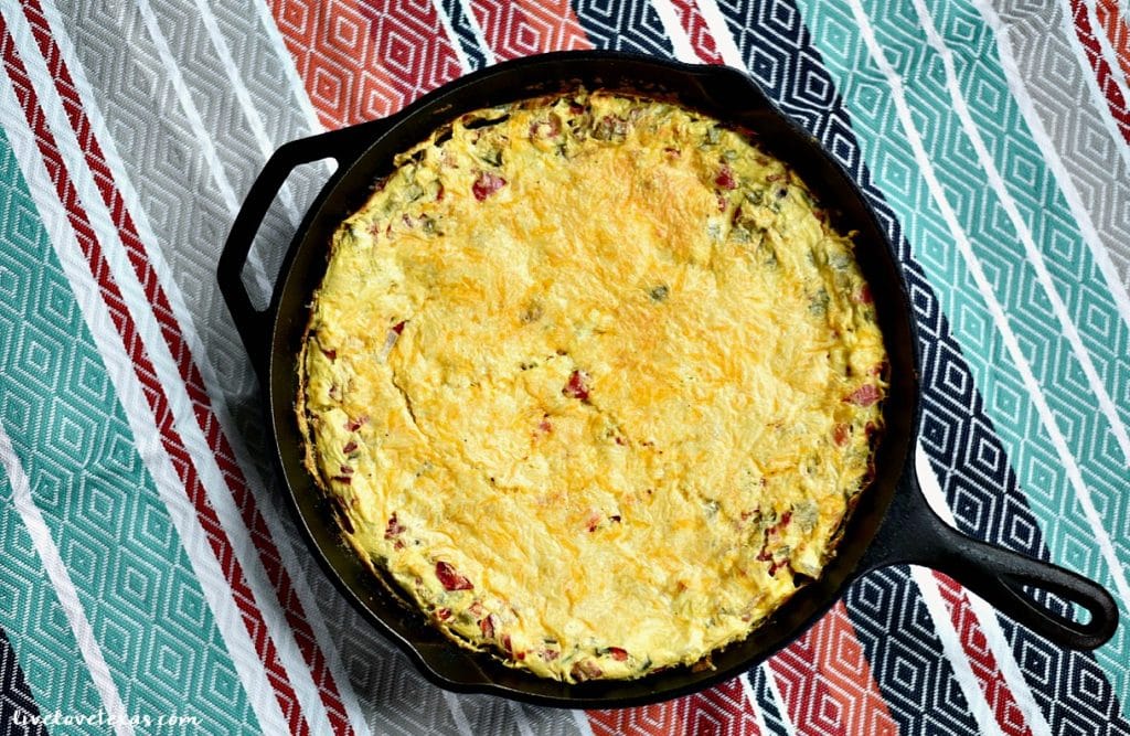 Try this Southwestern Cast Iron Skillet Frittata and surprise mom for Mother's Day, her birthday, or any other day! 