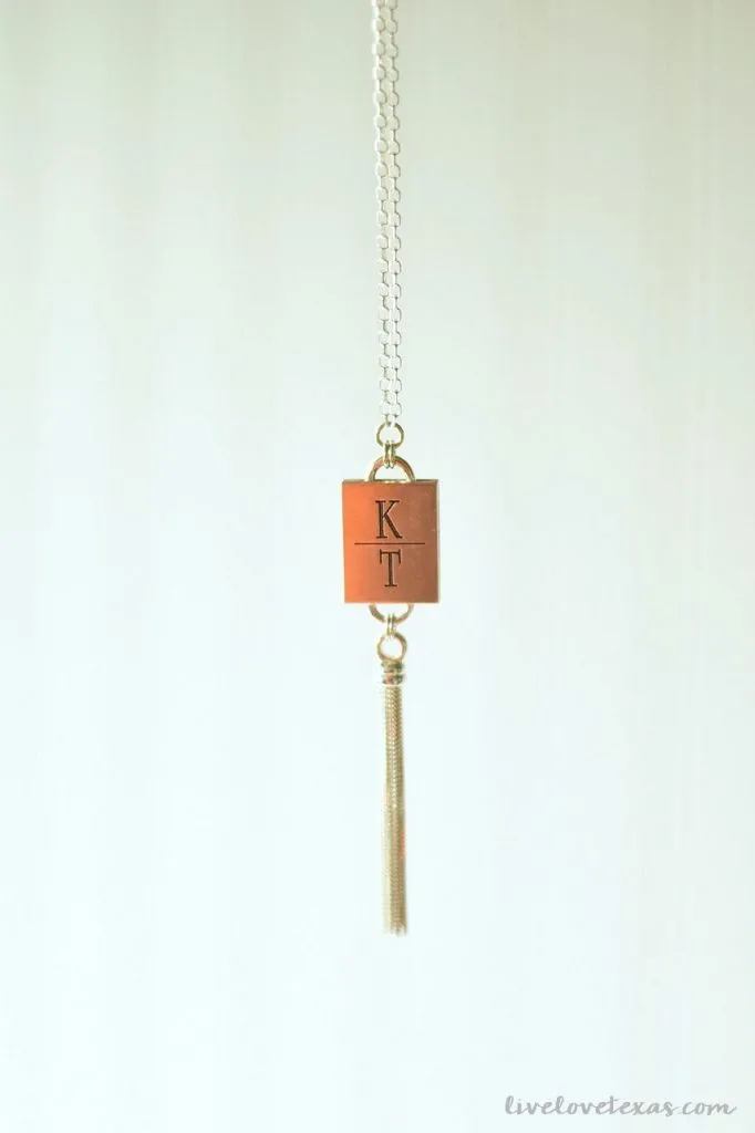 Handmade Monogrammed Silver Tassle Necklace Heidi J Hale Review