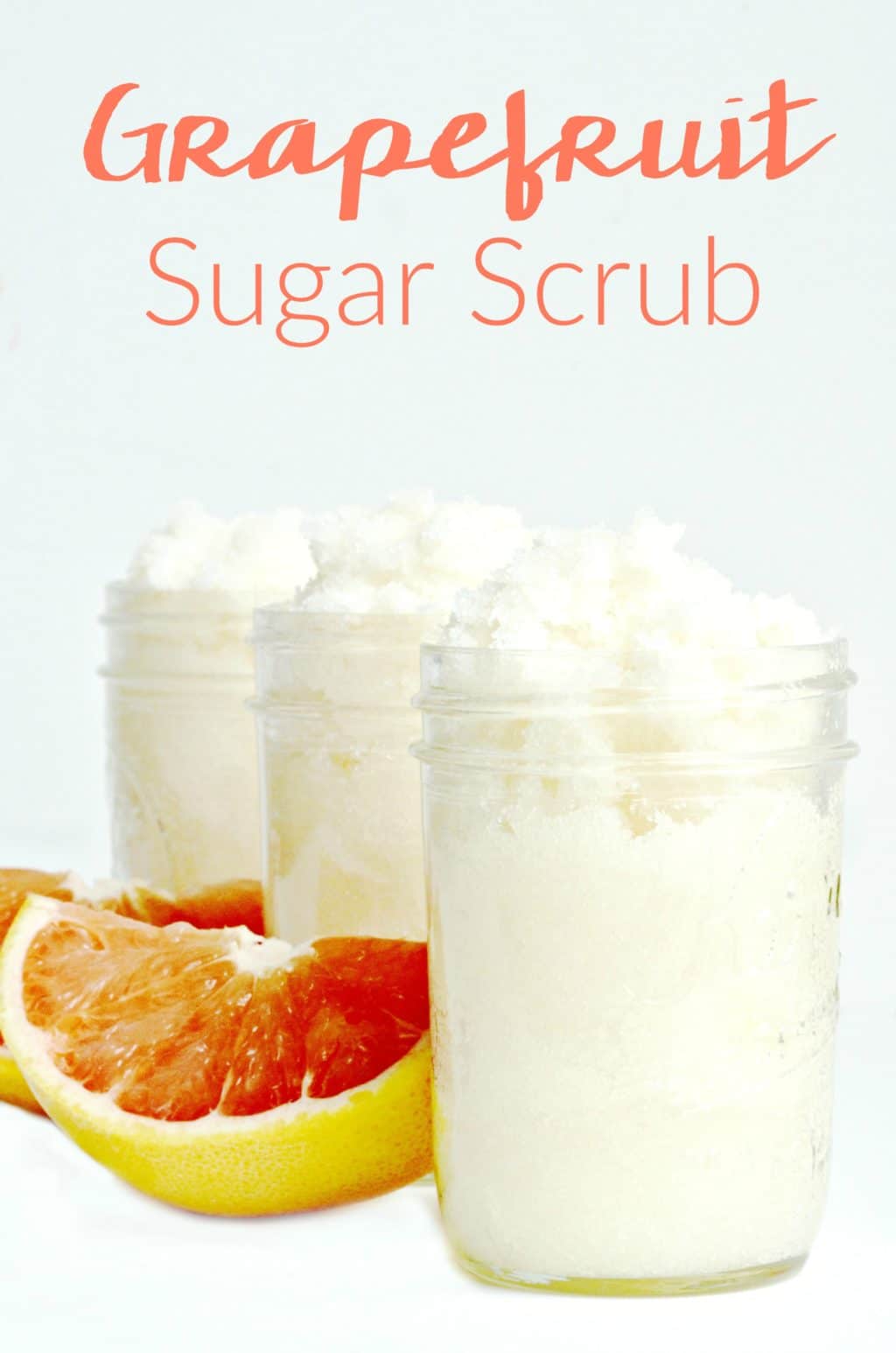 Get your body ready for summer with this super easy, 4 ingredient, Homemade Grapefruit Sugar Scrub Recipe! This may just be the easiest, DIY beauty recipe you've tried! 