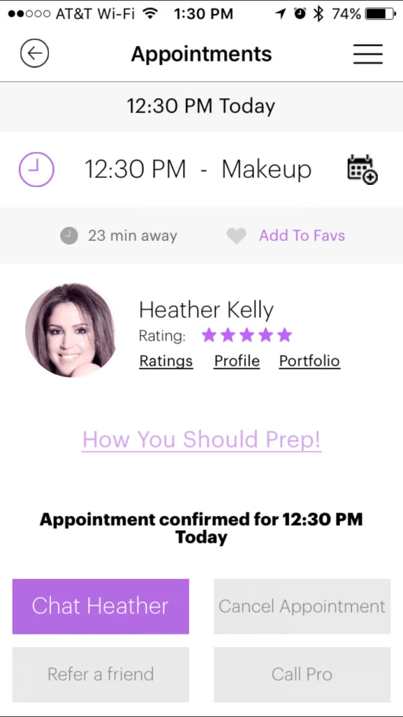 Prive Makeup Application Info