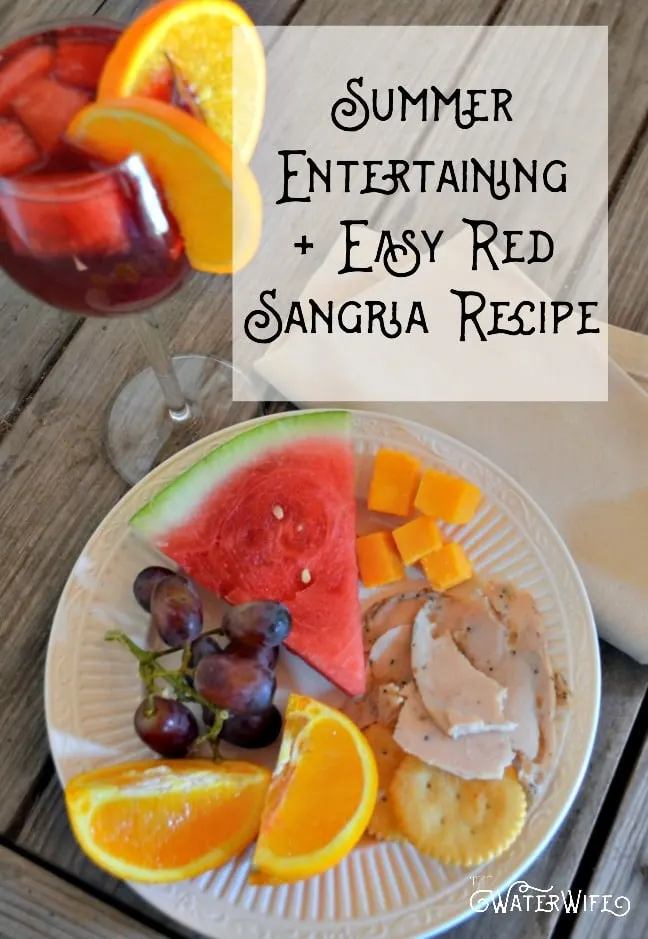 These are fabulous summer entertaining ideas and a super simple, quick and easy red sparkling sangria recipe that you have got to try! 