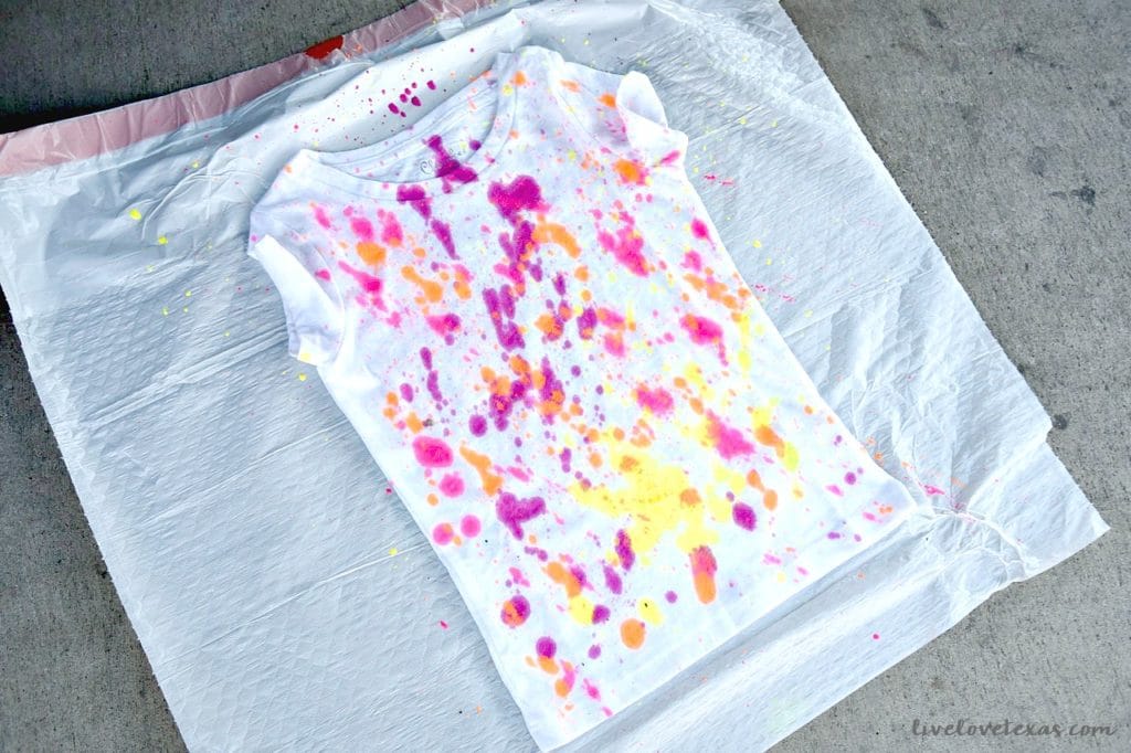 Summer Half Birthday Party Ideas: DIY Water Gun Paint Shirt