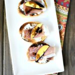 Get ready for summer entertaining with this Easy Crostini Recipe made with goat cheese, pancetta, and fresh peaches!