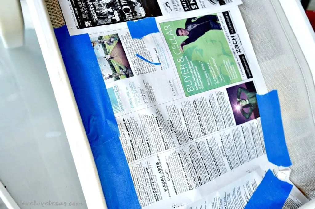 How to Spray Paint Metal Patio Furniture Taping Off Fabric