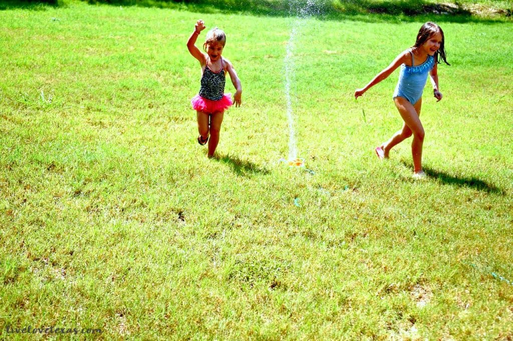 Summer Half Birthday Party Ideas: Running Through Sprinklers