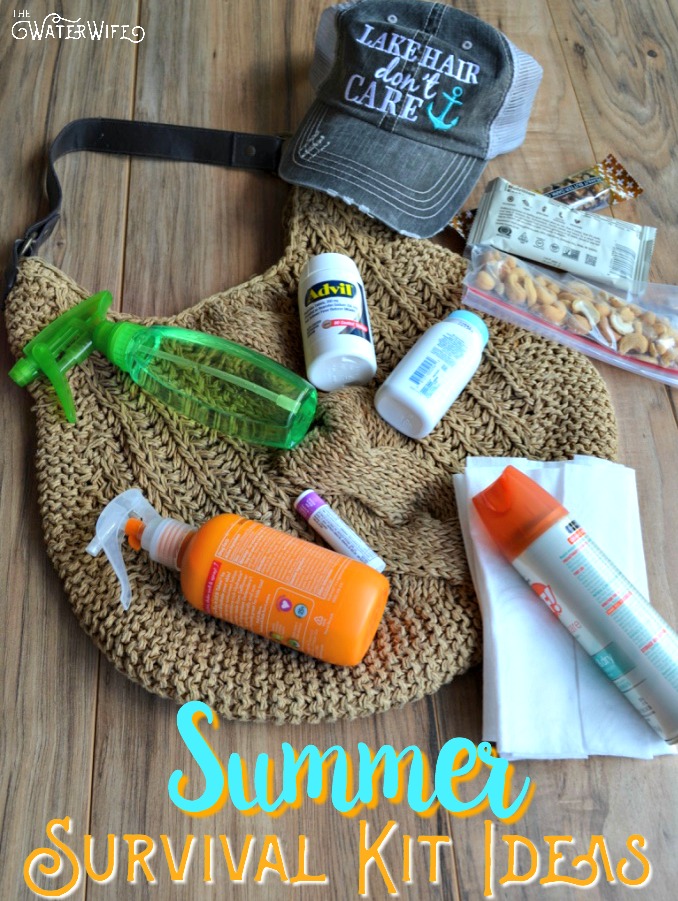 The perfect summer survival kit for moms or anyone out enjoying the summer fun in the sun! Be prepared with these great ideas! 
