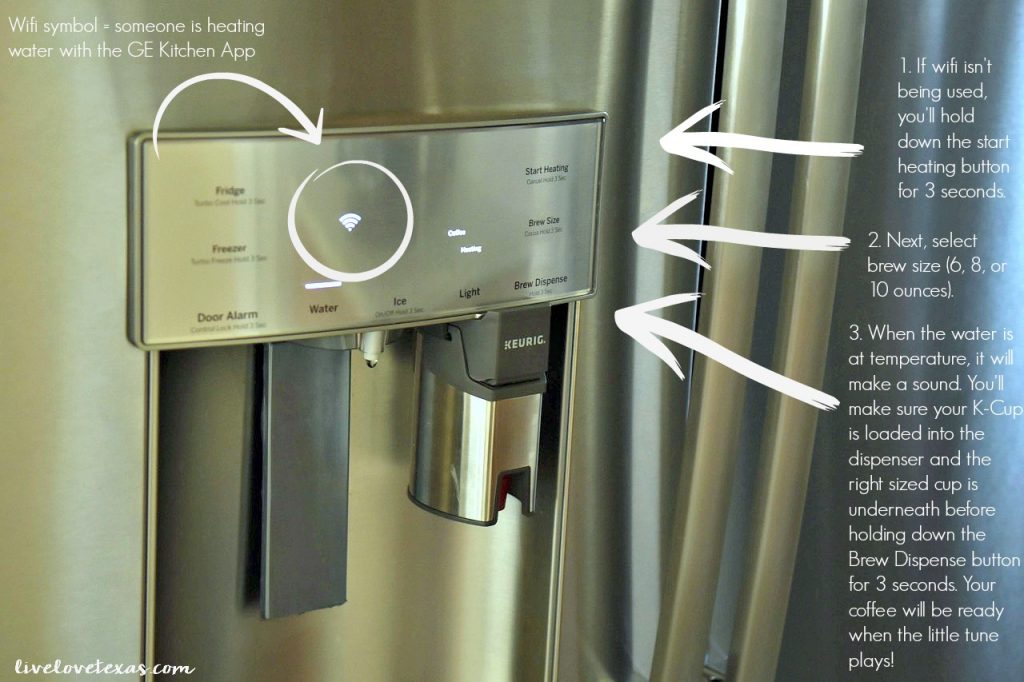 How to Make Coffee with the GE Profile Fridge with Built In Keurig